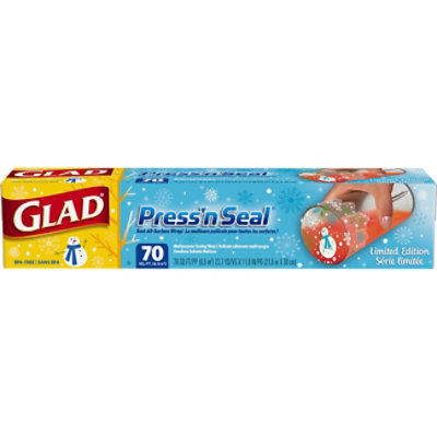 Glad 70' Press N' Seal Wrap - Holiday - 70 Sq Ft : Target