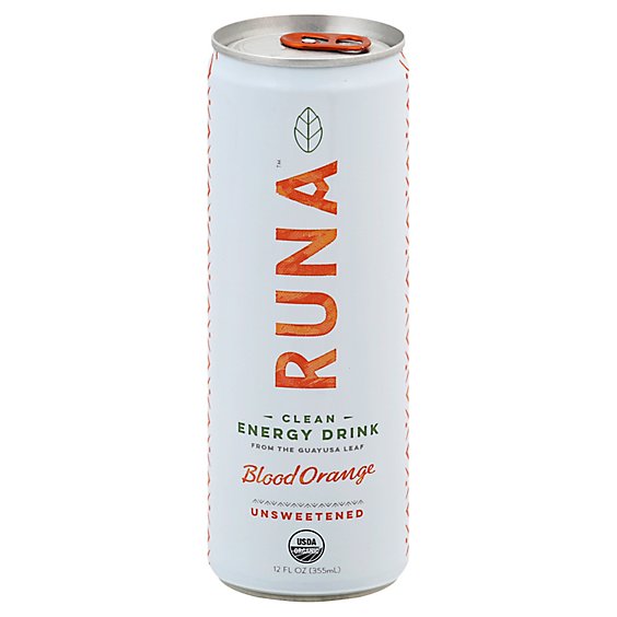 Runa Organic Clean Energy Drink Bloody Orange - 12 Fl. Oz.