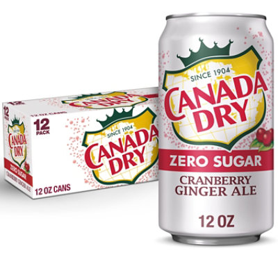 Canada Dry Soda Zero Sugar Cranberry Ginger Ale In Cans - 12-12 Fl. Oz. - Image 1