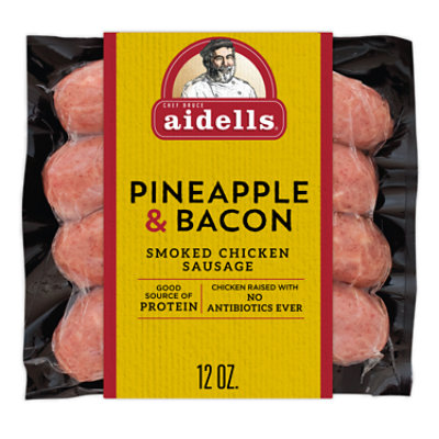 Aidells Smoked Chicken Sausage Links Pineapple & Bacon 4 Count - 12 Oz - Image 1