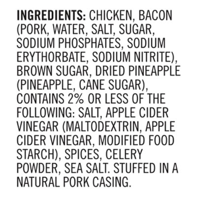 Aidells Pineapple & Bacon Smoked Chicken Sausage - 4 Count - Image 4