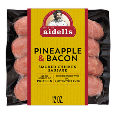 Aidells Smoked Chicken Sausage Links Pineapple & Bacon 4 Count - 12 Oz ...