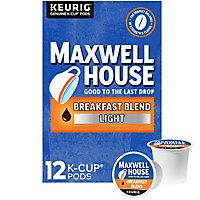 Maxwell House Breakfast Blend Light Roast KCup Coffee Pods Box - 12 Count - Image 1