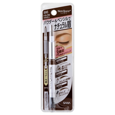 Eyebrow Mascara And Pencil Natural Brown - Each