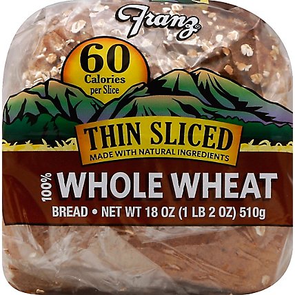 Franz Bread Big Horn 100% Wheat Thin Slice - 18 Oz - Image 2