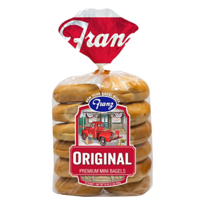 Franz Bagels Premium Mini Plain 12 Count - 16 Oz - Image 1