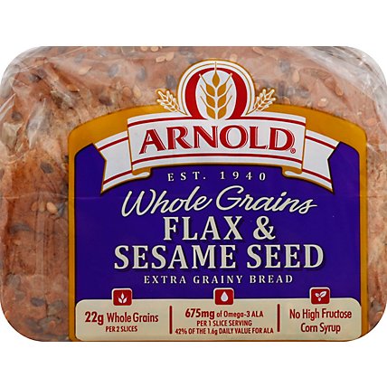 Arnold Oroweat Bread Whole Grains Extra Grain New York Flax & Seeds - 24 Oz - Image 2