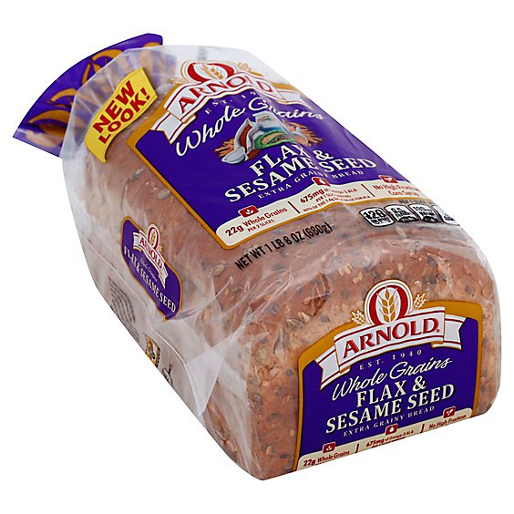 Arnold Oroweat Bread Whole Grains Extra Grain New York Flax & Seeds - 24 Oz