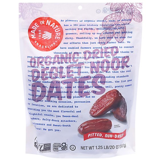 Made In Nature Organic Dried Deglet Noor Dates - 20 Oz.