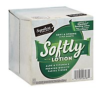 Signature Care Facial Tissue Ultra Softly Soft & Strong 2 Ply With Lotion - 66 Count