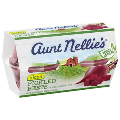 Aunt Nellies Beets Pickled Diced in Single Serve Cups - 4-4 Oz - Image 2