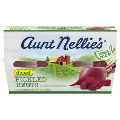 Aunt Nellies Beets Pickled Diced in Single Serve Cups - 4-4 Oz