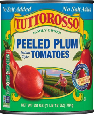 Tuttorosso Tomatoes Peeled Plum No Salt Added Italian Style - 28 Oz - Image 2