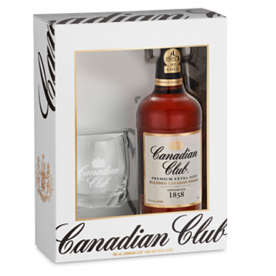 Canadian Club Whisky Blended Canadian 80 Proof With Glasses - 750 Ml - Image 2