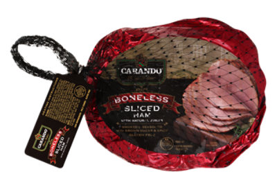 Carando Half Ham Boneless Spiral Sliced 4 50 Lb Shaw S