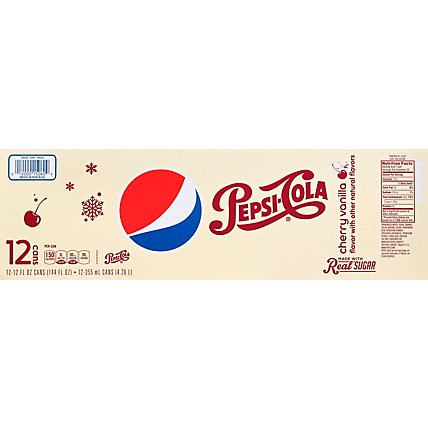 Pepsi Soda Cherry Vanilla Real Sugar - 12-12 Fl. Oz. - Image 3