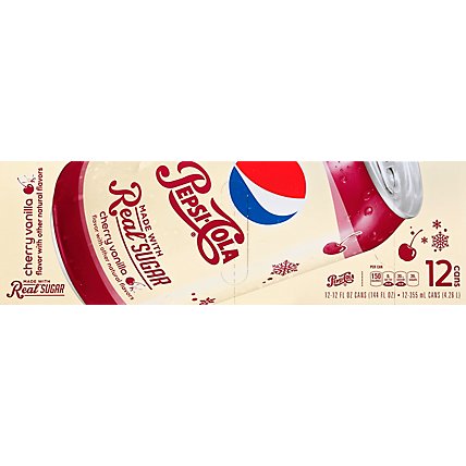 Pepsi Soda Cherry Vanilla Real Sugar - 12-12 Fl. Oz. - Image 2