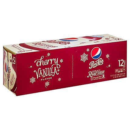 Pepsi Soda Cherry Vanilla Real Sugar - 12-12 Fl. Oz. - Image 1