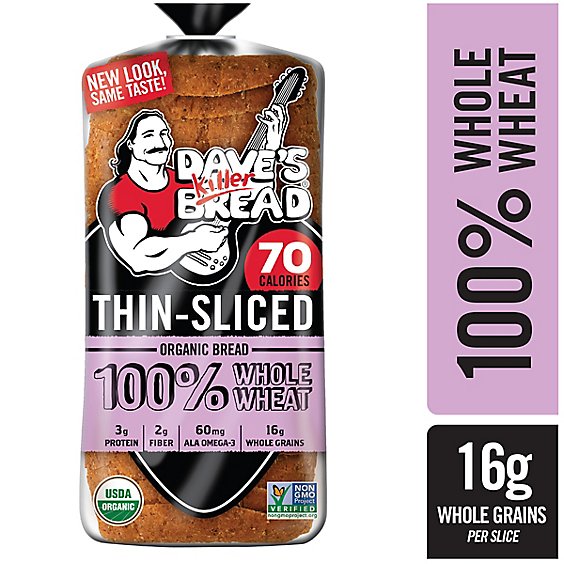 Daves Killer Bread Organic Thin Sliced 100% Whole Wheat - 20.5