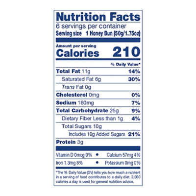 Tastykake Glazed Honey Buns Individually Wrapped Pastry Snacks- 6 Count - Image 3