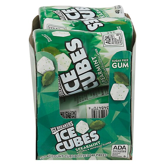 Ice Breakers Gum Ice Cubes Spearmint Sugar Free - 6-40 Pieces