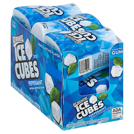 Ice Breakers Gum Ice Cubes Peppermint Sugar Free - 6-40 Pieces