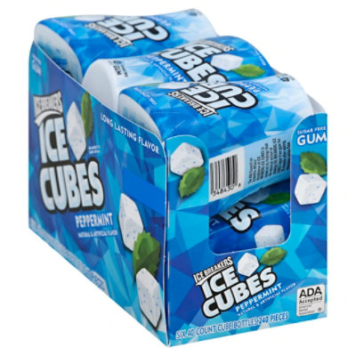 Ice Breakers Gum Ice Cubes Peppermint Sugar Free - 6-40 Pieces - Vons