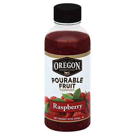 Oregon Fruit Topping Pourable Raspberry - 18 Oz