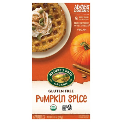 Nature's Path Organic Pumpkin Spice Frozen Waffles 6 Count - 7.4 Oz - Image 1