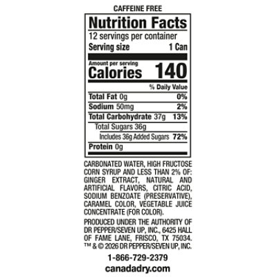 Canada Dry Cranberry Ginger Ale  - 12-12 Fl. Oz. - Image 3