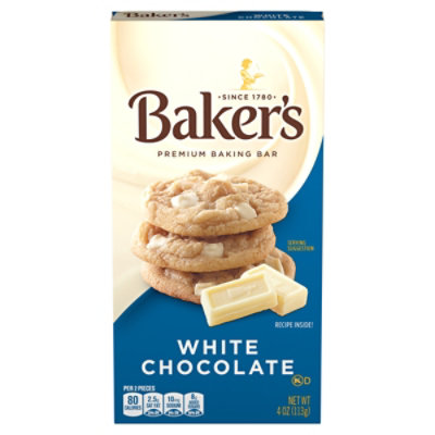 Baker's White Chocolate Premium Baking Bar Box - 4 Oz - Image 1