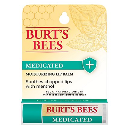 Burts Bees Lip Balm Medicated - 0.15 Oz - Image 2