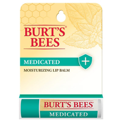 Burts Bees Lip Balm Medicated - 0.15 Oz