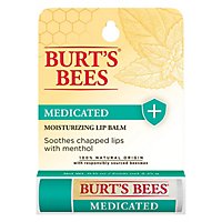 Burts Bees Lip Balm Medicated - 0.15 Oz - Image 1