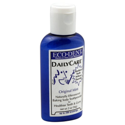 Eco Dent DailyCare Toothpowder Baking Soda Original Mint - 2 Oz - Image 1