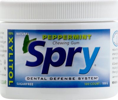 Spry Gum Peppermint Sugarfree - 100 Count - Image 2