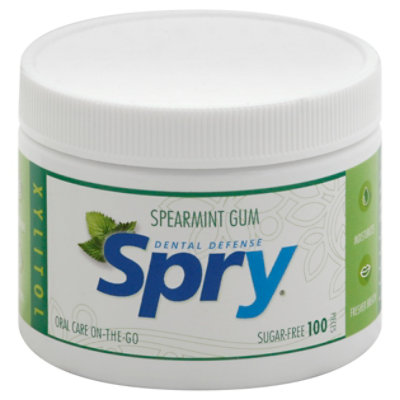 Spry Gum Spearmint Sugarfree - 100 Count