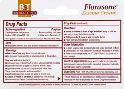 Boericke & Tafel Florasone Topical Cream - 1 Oz - Image 3