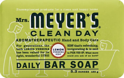 Mrs Meyers Clean Day Bar Soap Daily Lemon Verbena Scent - 5.3 Oz - Image 2
