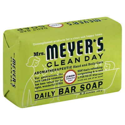 Mrs Meyers Clean Day Bar Soap Daily Lemon Verbena Scent - 5.3 Oz