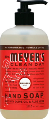 Mrs. Meyers Clean Day Liquid Hand Soap Rhubarb Scent 12.5 ounce bottle - Image 2