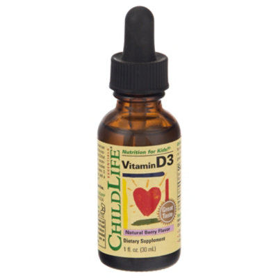 ChildLife Drops Vitamin D3 Berry - 1.0 Oz - Image 3