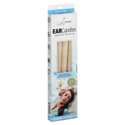 Wally Ear Candle Paraffin Plain - 4 Count