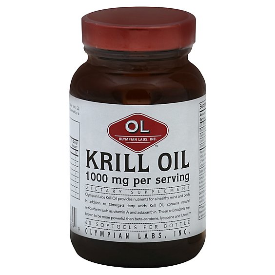 Olympian Labs Krill Oil 1000 mg Softgels - 60 Count