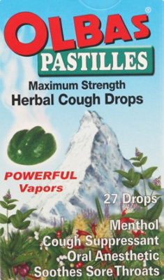 Olbas Cough Drops Herbal Maximum Strength Pastilles - 1.6 Oz - Image 2