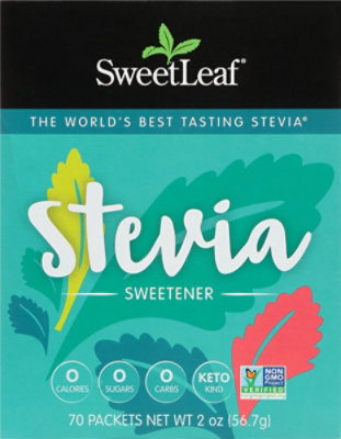 SweetLeaf Sweetener Natural Stevia 70 Count - 2.5 Oz - Image 2