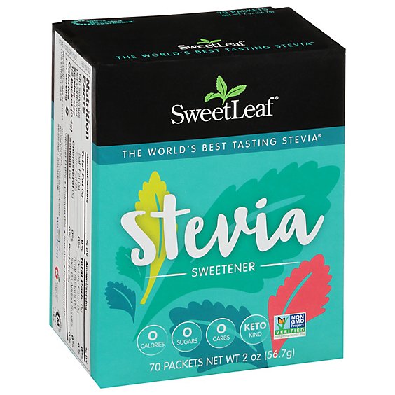 SweetLeaf Sweetener Natural Stevia 70 Count - 2.5 Oz