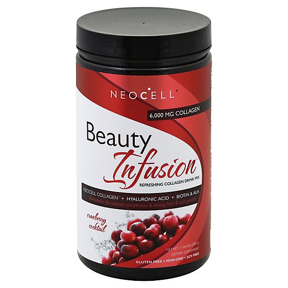 Neocell Beauty Infusion Drink Mix Refreshing Collagen Cranberry Cocktail - 11.64 Oz