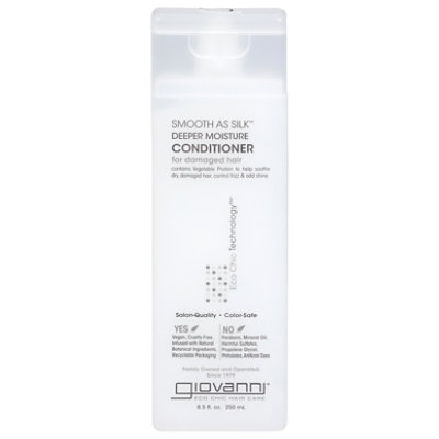 Giovanni Eco Chic Hair Care Conditioner Deeper Moisture Smooth As Silk for Damaged Hair - 8.5 Oz - Image 3