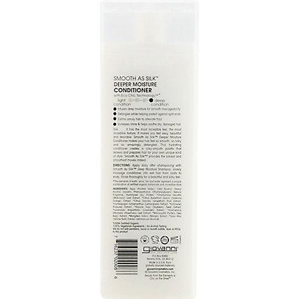 Giovanni Eco Chic Hair Care Conditioner Deeper Moisture Smooth As Silk for Damaged Hair - 8.5 Oz - Image 5